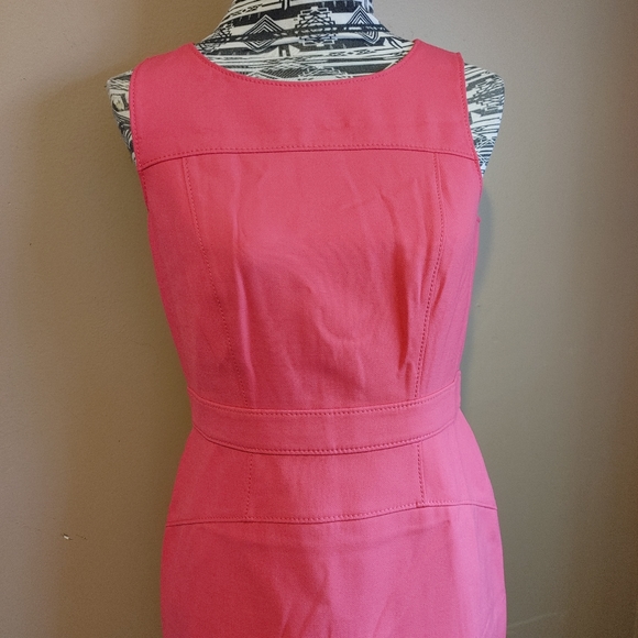 NEW bright pink LOFT sheath midi dress - Picture 2 of 9
